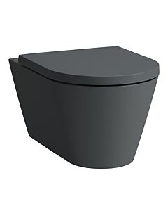 Laufen Kartell lavage mural WC H8213317580001 graphite mat, sans rebord, avec Silent Flush