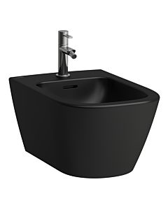 Laufen Meda wall bidet H8301107163021 36x54cm, concealed attachment, with overflow, with tap hole, matt black