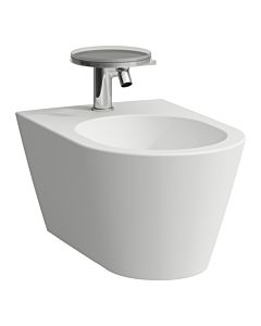 Laufen Kartell Wand-Bidet 8303317573021 weiß matt, 37x54,5cm, 1 Hahnloch, mit Ab- und Überlaufventil