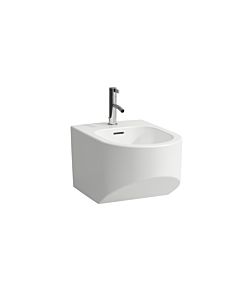 LAUFEN Sonar Wand-Bidet H8303417573021 37x53cm, Hahnloch, ohne seitliches Loch für Wasseranschluss, weiß matt