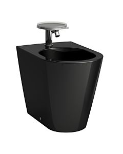 Laufen Kartell Stand-Bidet 8323310203021 schwwarz 37x54,5cm, 1 Hahnloch, mit Ab- und Überlaufventil