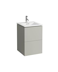 Laufen Kartell Waschtisch-Set 8603316411041 mit Waschtischunterbau, 50x50x72,6cm, kieselgrau