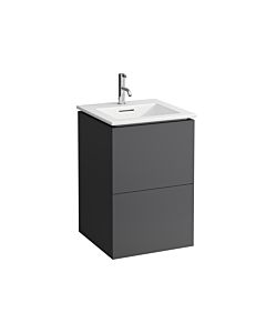 Laufen Kartell Waschtisch-Set 8603316421041 mit Waschtischunterbau, 50x50x72,6cm, schiefergrau