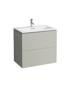 Laufen Kartell Waschtisch-Set 8603356411041 mit Waschtischunterbau, 80x50x72,6cm, kieselgrau