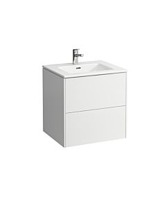 Laufen Pro S Base Waschtisch-Set H8649602601041, 2 Schubladen, weiß matt, 60x50cm