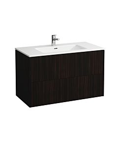 Laufen Pro S Base Waschtisch-Set H8649612631041, 2 Schubladen, Ulme dunkel, 100x50cm