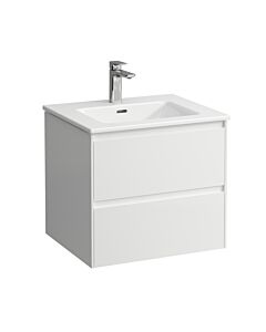 Laufen Pro X LANI vanity unit set H8649642601041 60x54x50cm, 1 tap hole, with overflow, 2 drawers, matt white