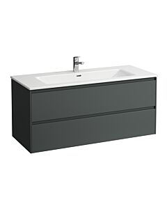 Ensemble meuble-lavabo Laufen Pro X LANI H8649692661041 120 x 54 x 50 cm, 1 trou de robinetterie, avec trop-plein, 2 tiroirs, gris trafic