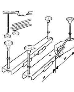 Laufen Wannenfuss 2961710000001 höhenverstellbar 13,5-19 cm