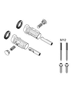 LAUFEN match0 Kartell montage au sol H8928360000001 M 12, pour lavabo sur pied