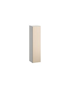Laufen FOLIO Tall Cabinet H4458920FO5241 Wall-mounted, 1 door, door hinge on the right, including mounting kit, 4 glass shelves, push/pull, brushed oak
