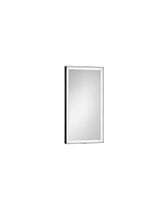 Miroir rectangulaire Laufen YVA H4484600YV4501 , 450 x 40 x 800 mm, éclairage LED, interrupteur tactile marche/arrêt/variateur, noir mat