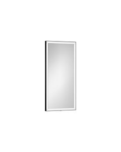 Miroir rectangulaire Laufen YVA H4484700YV4501 , 500 x 40 x 1000 mm, éclairage LED, interrupteur tactile marche/arrêt/variateur, noir mat