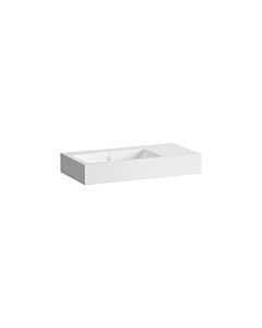 Laufen CLASSICS washbasin H510CL60001041 800x405x135 mm, shelf on the right, with tap ledge, with tap hole, centered, with overflow, white