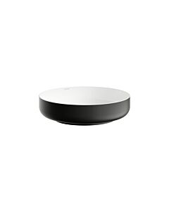 Laufen SONDO washbasin bowl H512SO5B991121 450x450x119 mm, without tap ledge, without tap hole, without overflow, black / white
