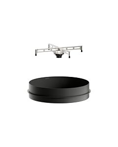 Laufen IN &amp; OUT built-in washbasin H517IO47161121 400 x 400 x 114 mm, round, without tap hole, without overflow, matte black