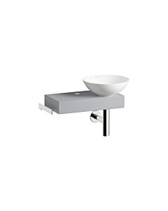 Laufen PICCOLO NOVO washbasin H561PN37101111 555x320x400 mm, shelf on the left, with one tap hole, without overflow, Nordic Matt