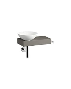 Lavabo Laufen PICCOLO NOVO H561PN47071111 555 x 320 x 400 mm, tablette à droite, un trou de robinetterie, sans trop-plein, coloris : Gravel Matt