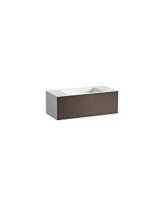 Lavabo Laufen FOLIO H580FO45231121 1004 x 450 x 350 mm, sans plage de robinetterie, sans perçage pour robinetterie, sans trop-plein, coloris : Terre Ombragée