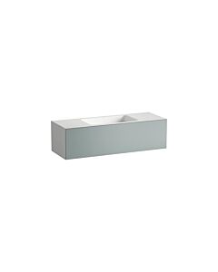 Laufen FOLIO washbasin H580FO55211121 1254x450x350 mm, without tap ledge, without tap hole, without overflow, color: Fossil Grey