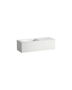 Laufen FOLIO washbasin unit H580FO75251121 1254x450x350 mm, without tap ledge, without tap hole, without overflow, matt white