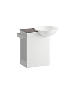 Laufen INSERT washbasin H585IN37111111 485x317x470 mm, shelf on the left, with one tap hole, without overflow, brown anthracite