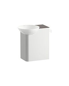 Lavabo encastré Laufen H585IN47111111 485 x 317 x 470 mm, tablette à droite, un trou de robinetterie, sans trop-plein, brun anthracite