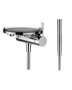 Laufen Kartell Einhebel-Unterputz-Wannenmischer  mit Deko Disc, H3213390041411, miit Handbrause