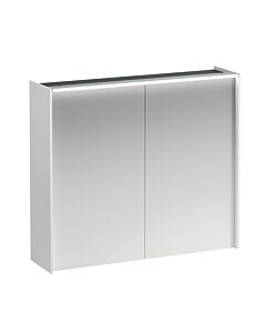 Armoire de toilette Laufen LED H4037621122601 82 x 71,5 x 21 cm, 2 portes à fermeture amortie, blanc mat