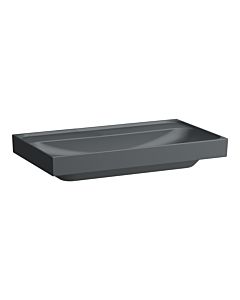 Laufen Meda countertop washbasin H8161177581121 80x46cm, without overflow, without tap hole, matt graphite