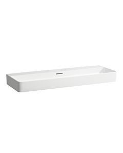 LAUFEN Val washbasin H8102890001091 with overflow, without tap hole, white, 120x42cm, can be built under