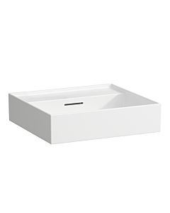 LAUFEN Kartell vasque H8103320001091 , 50x46cm, blanc , avec trop-plein, sans trou pour robinet, céramique saphir