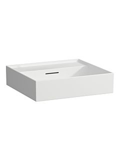LAUFEN Kartell lavabo 8103327571091, 50x46cm, blanc mat, trop - plein, sans trou de coulée, le saphir céramique