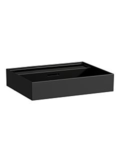 Laufen Kartell Aufsatzwaschtisch H8163330001091,  60x46cm, schwarz, ohne Hahnloch, Saphirkeramik