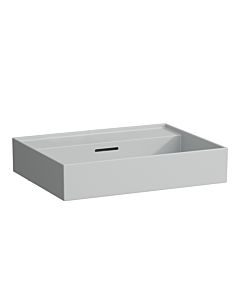 LAUFEN Kartell lavabo H8103337591091 , 60x46cm gris, avec trop-plein, sans trou pour robinet, céramique saphir