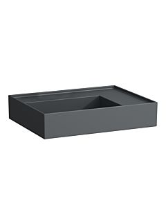 LAUFEN Kartell washbasin H8103347581121 60x46cm, shelf on the right, without overflow, without tap hole, matt graphite
