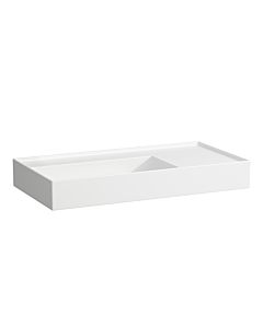 Laufen Kartell Waschtisch 8103384001121, 90x46cm, weiß LCC, Ablage rechts, o. Hahnl., Saphirkeramik
