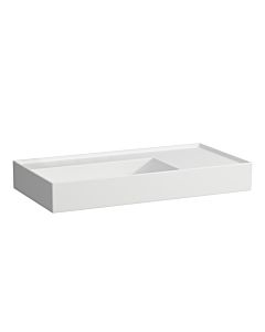 Laufen Kartell Waschtisch 8103380001121, 90x46cm,  weiß matt, Ablage rechts, o. Hahnl., Saphirkeramik