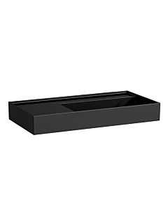 Laufen Kartell Waschtisch 8103390201121, 90x46cm schwarz, Ablage links, ohne Hahnl., Saphirkeramik