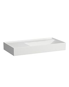 Laufen Kartell Waschtisch 8103397571121, 90x46cm, weiß matt, Ablage links, o. Hahnl., Saphirkeramik