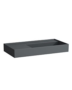 LAUFEN Kartell washbasin H8103397581121 90x46cm, shelf on the left, without overflow, without tap hole, matt graphite