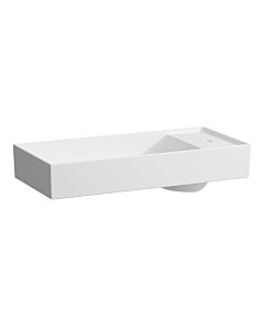 Laufen Kartell Waschtischschale 8123327571581, 75x35cm, weiß matt, 3 Hahnlöcher, Saphirkeramik