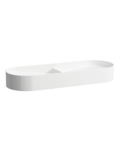 LAUFEN Sonar H8123487571121 double vasque H8123487571121 100x37cm, sans trou pour robinet, sans trop-plein, blanc mat