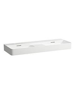 LAUFEN Val washbasin H8142824001091 with overflow, without tap hole, white LCC, 120x42cm, can be built under