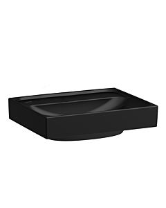 Laufen Meda Handwaschbecken H8151117161091 45x35cm, unterbaufähig, mit Überlauf, ohne Hahnloch, schwarz matt