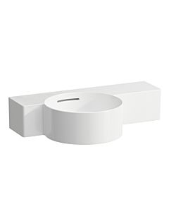 LAUFEN Val Handwaschbecken H8152834008131 55x31,5cm, Ablage rechts, mit Überlauf, ohne Hahnloch, schneidbar, weiß LCC