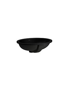 Laufen SAVOY built-in washbasin H8189437161551 44.6x36.2cm, bottom-mounted, oval, with overflow, glazed underside, matte black