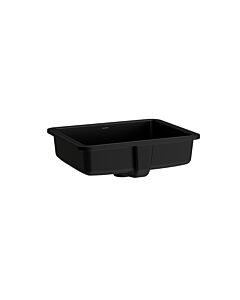 Lavabo encastré Laufen Savoy H8189487161091 50 x 39,5 cm, à poser sous plan, sans perçage pour robinetterie, rectangulaire, avec trop-plein, noir mat