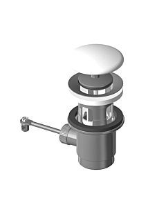 LAUFEN match0 Kartell valve H8981850000001 avec couvercle et levier de traction en céramique, pour vasque à déchets / débordement