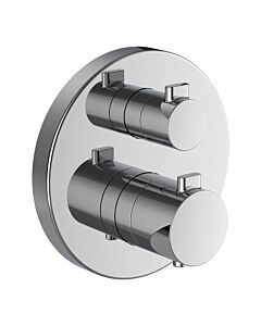 Laufen MEDA flush-mounted installation set HF506687100000 concealed 2-handle bath thermostat, with pipe interrupter, chrome